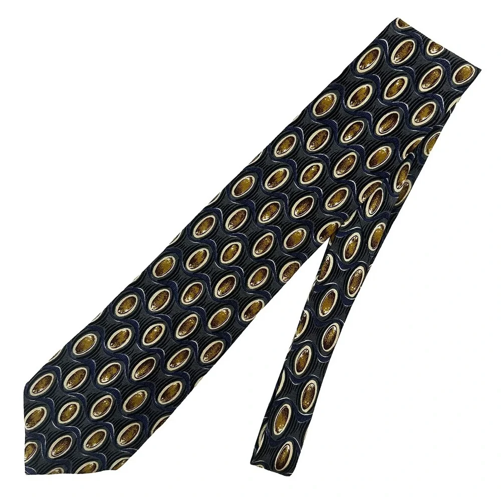 ERMENEGILDO ZEGNA Men's Luxury Neck Tie - 100%‎ Silk - blue, brown, beige
